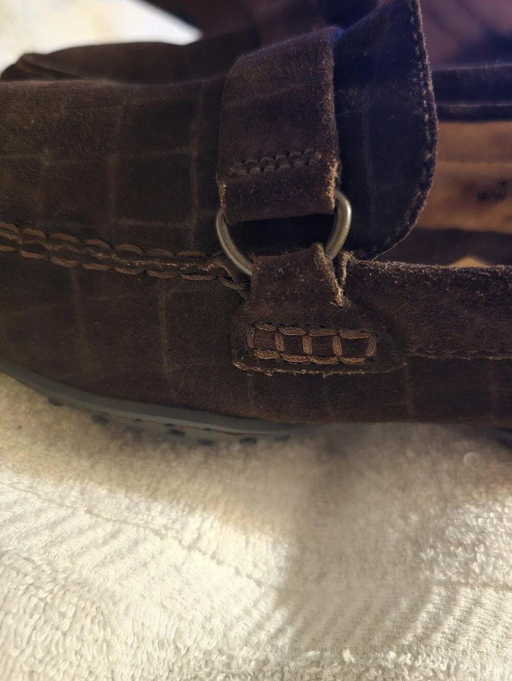 Born Women’s Dark Brown Suede Driving Loafers Shoes Size 9 M/W EUC